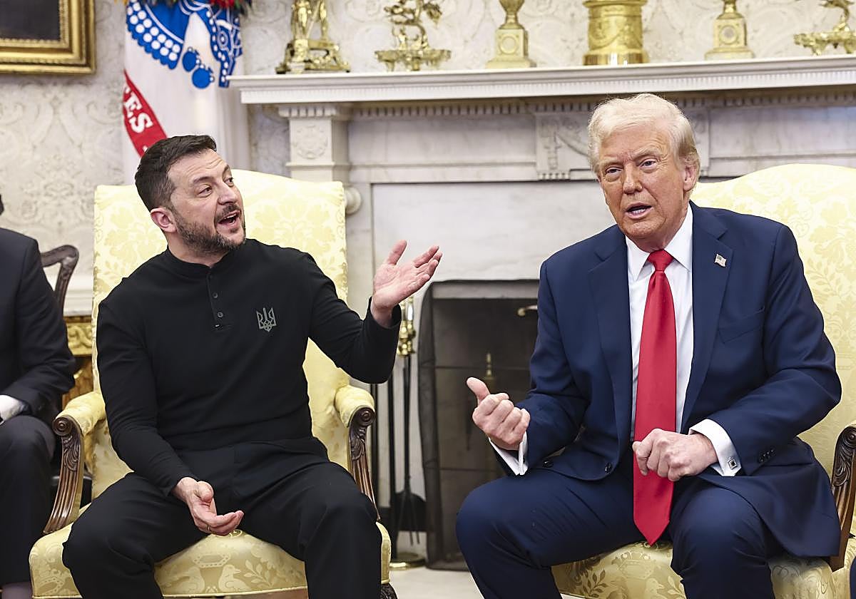 Momento de la acalorada discusión entre los presidentes de Ucrania y EE.UU. en el Despacho Oval