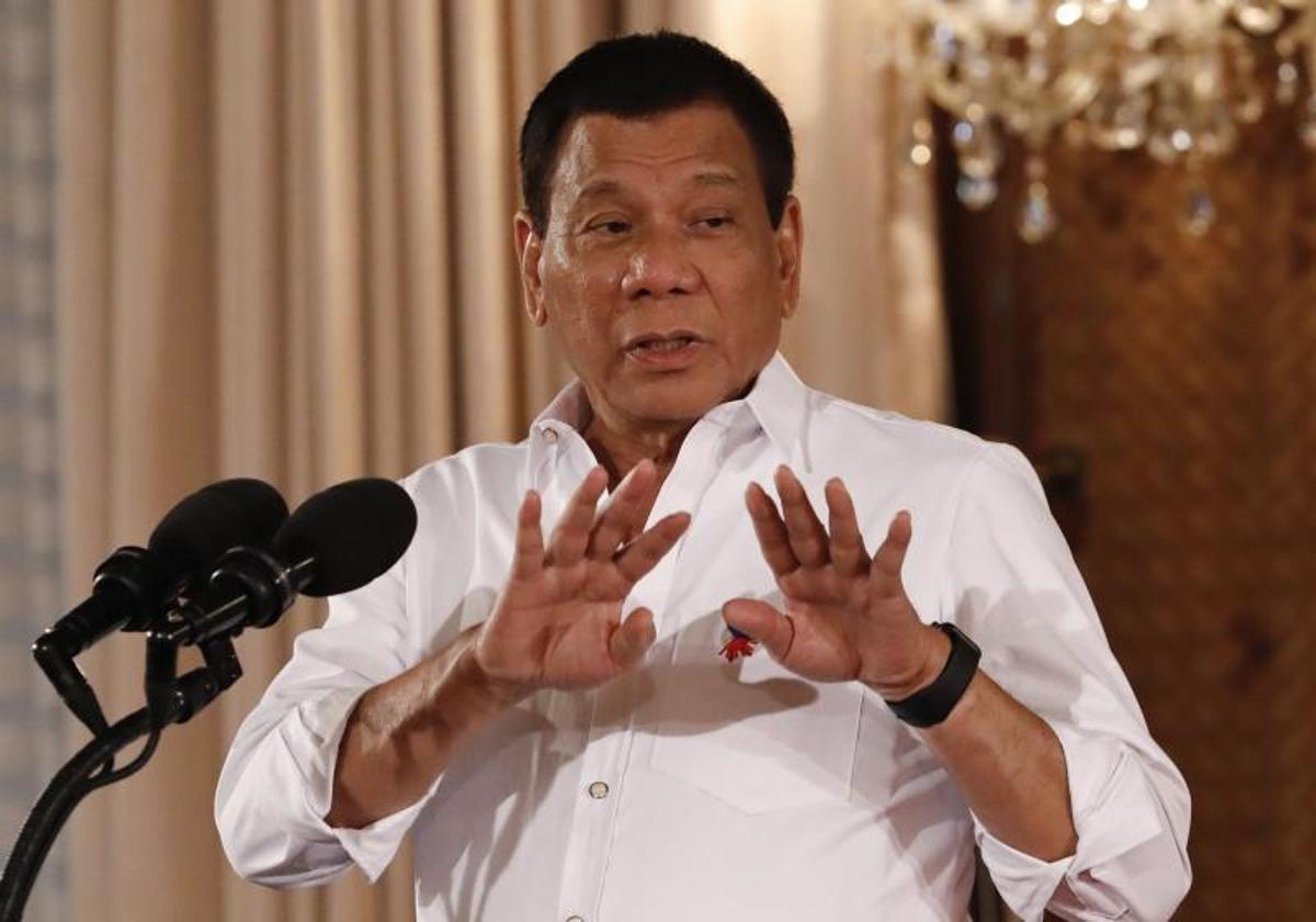 El expresidente filipino Rodrigo Duterte en una imagen de archivo