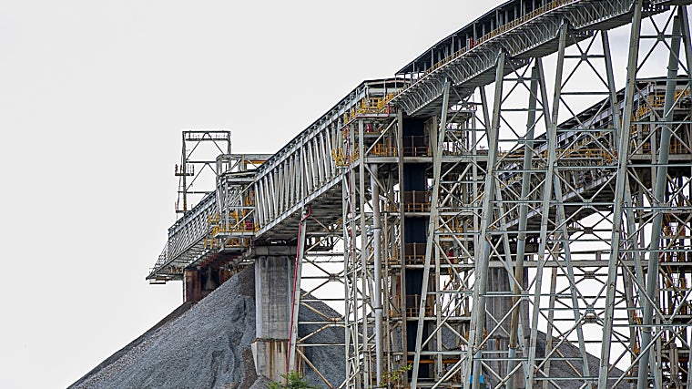 Una imagen de la mina fuera de funcionamiento