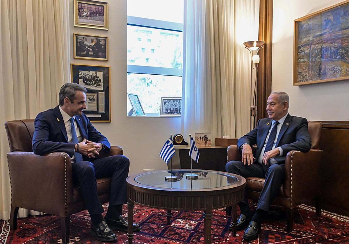 Benjamin Netanyahu se ha reunido este domingo con su homólogo griego, Kyriakos Mitsotakis