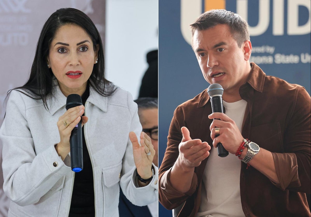Empate técnico entre Noboa y González a cinco días de la segunda vuelta de las presidenciales en Ecuador