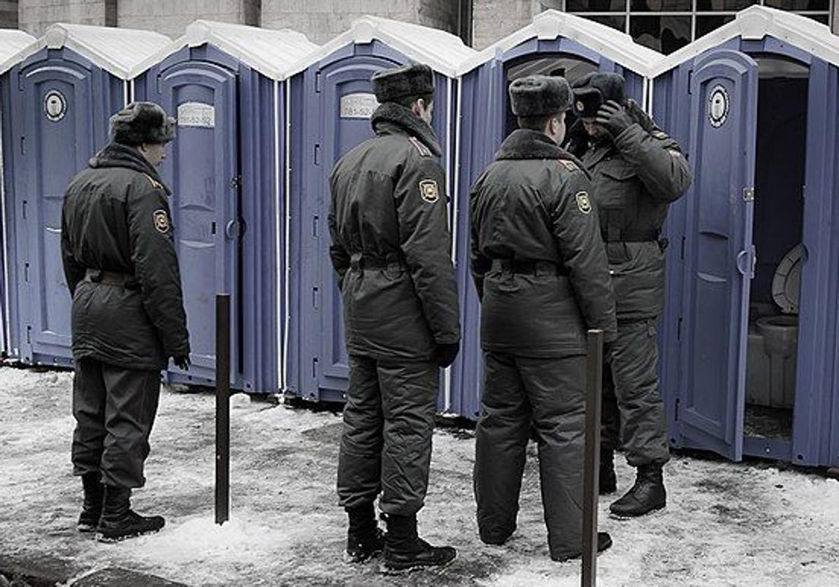 Efectivos de la Policía en una manifestación en Rusia en una imagen de archivo