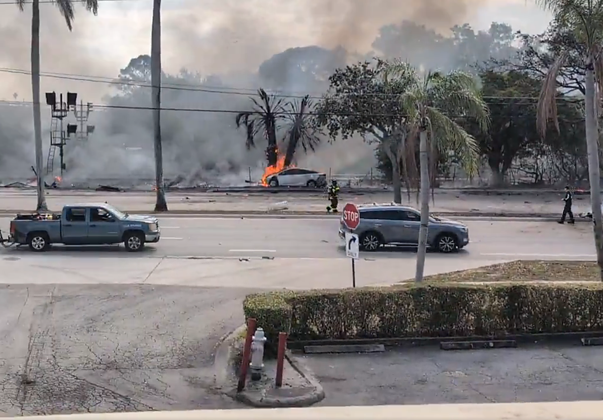 Imágenes de un vídeo que muestra los destrozos tras el accidente