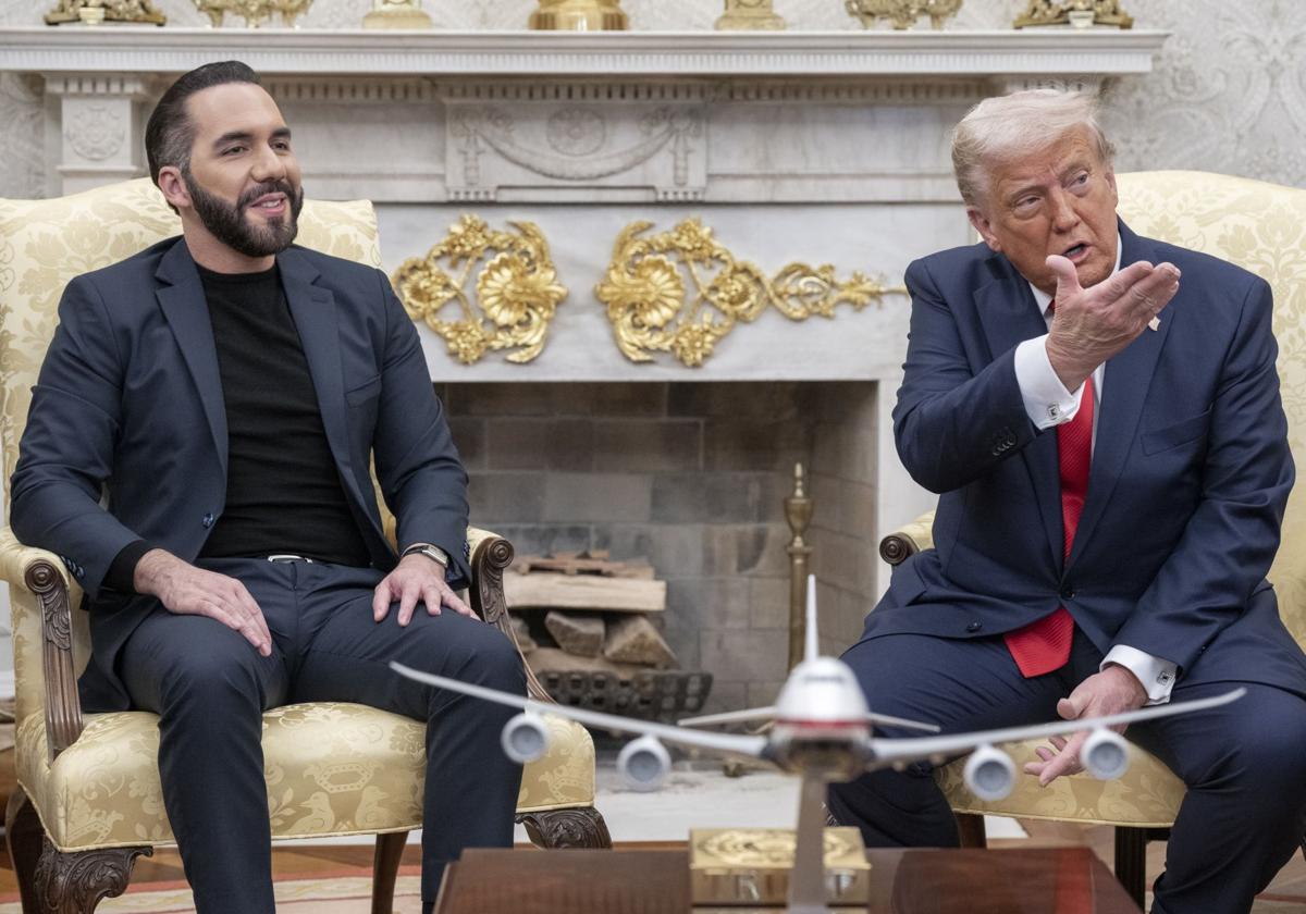 Donald Trump y Nayib Bukele, durante su encuentro en la Casa Blanca