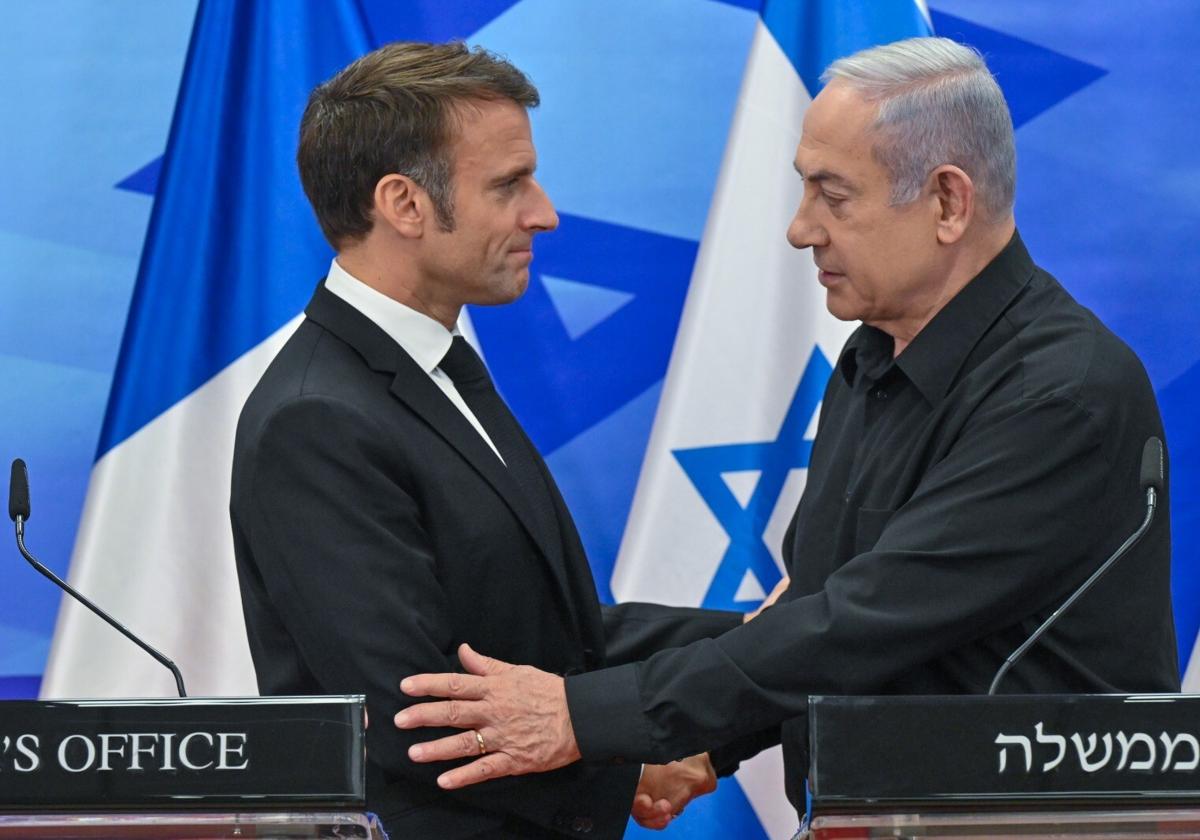 Emmanuel Macron, junto al primer ministro israelí, Benjamin Netanyahu, en una imagen de archivo
