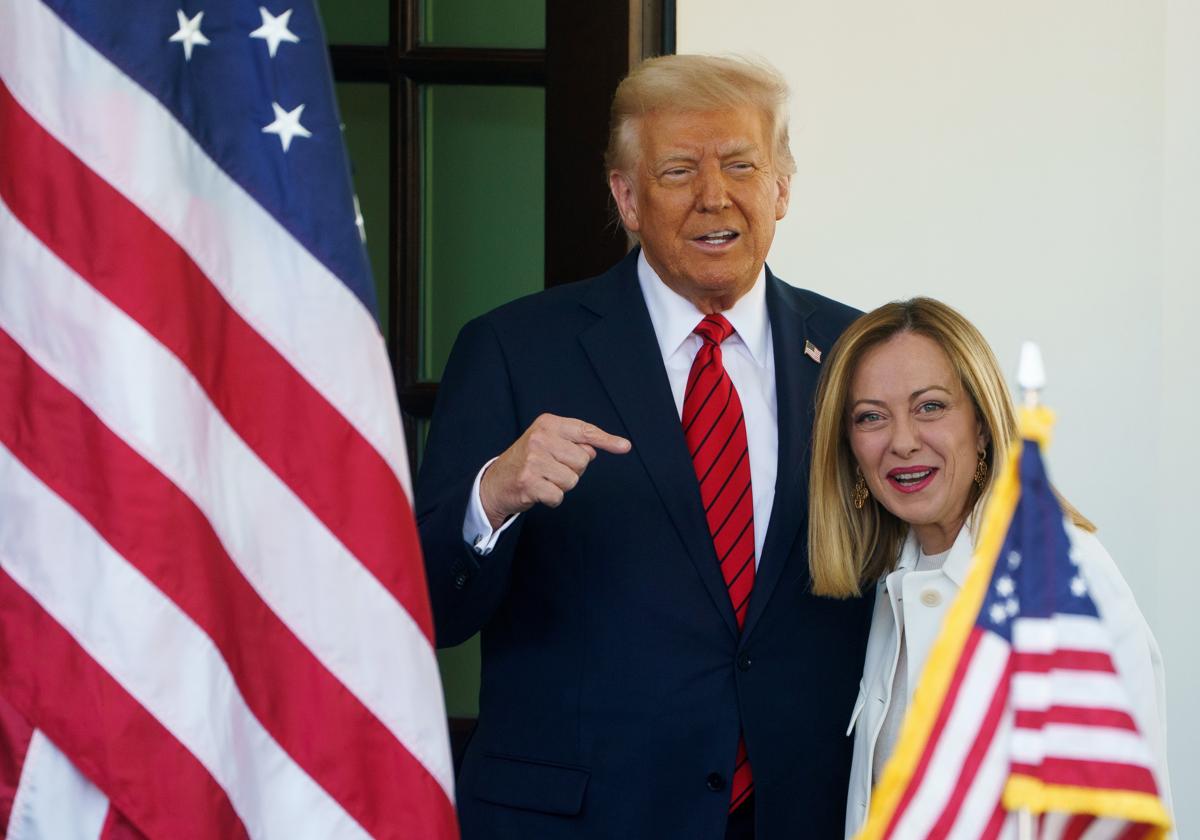 Donald Trump recibe a Giorgia Meloni en la Casa Blanca