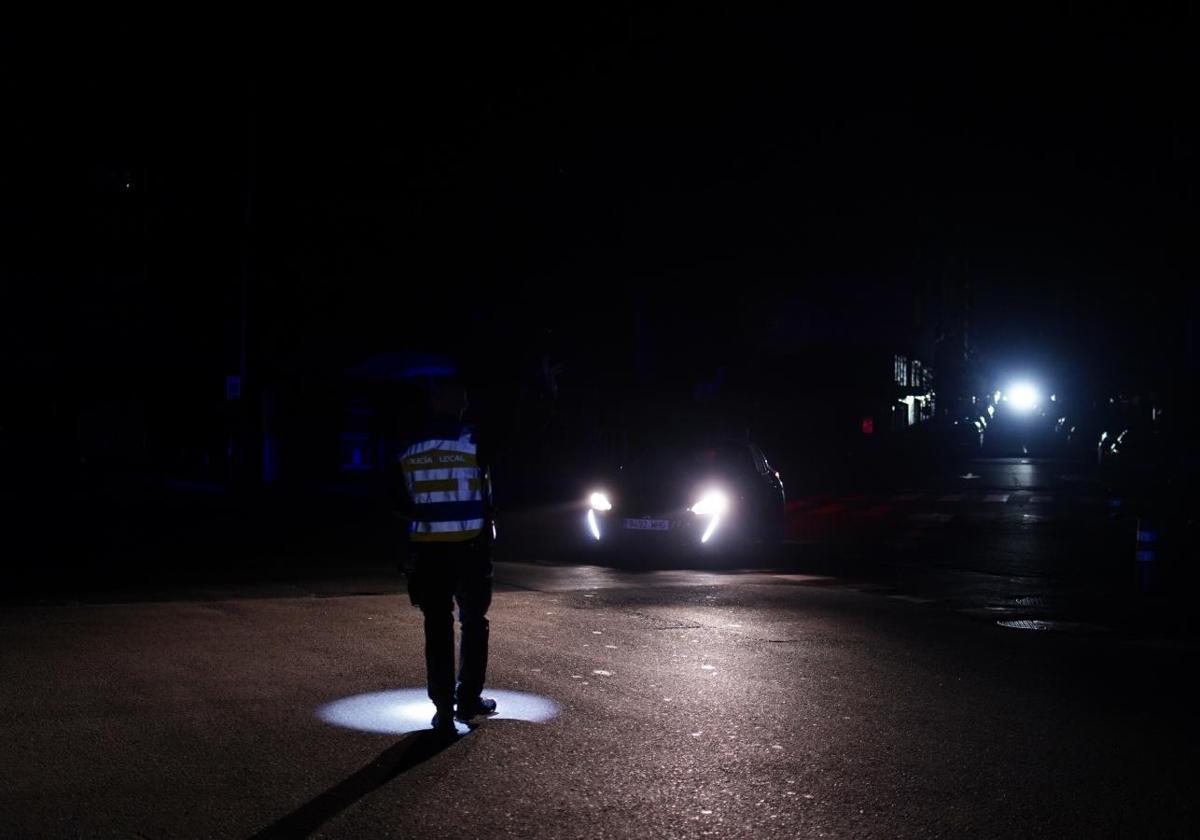 Calles de A Coruña, sin luz durante el apagón