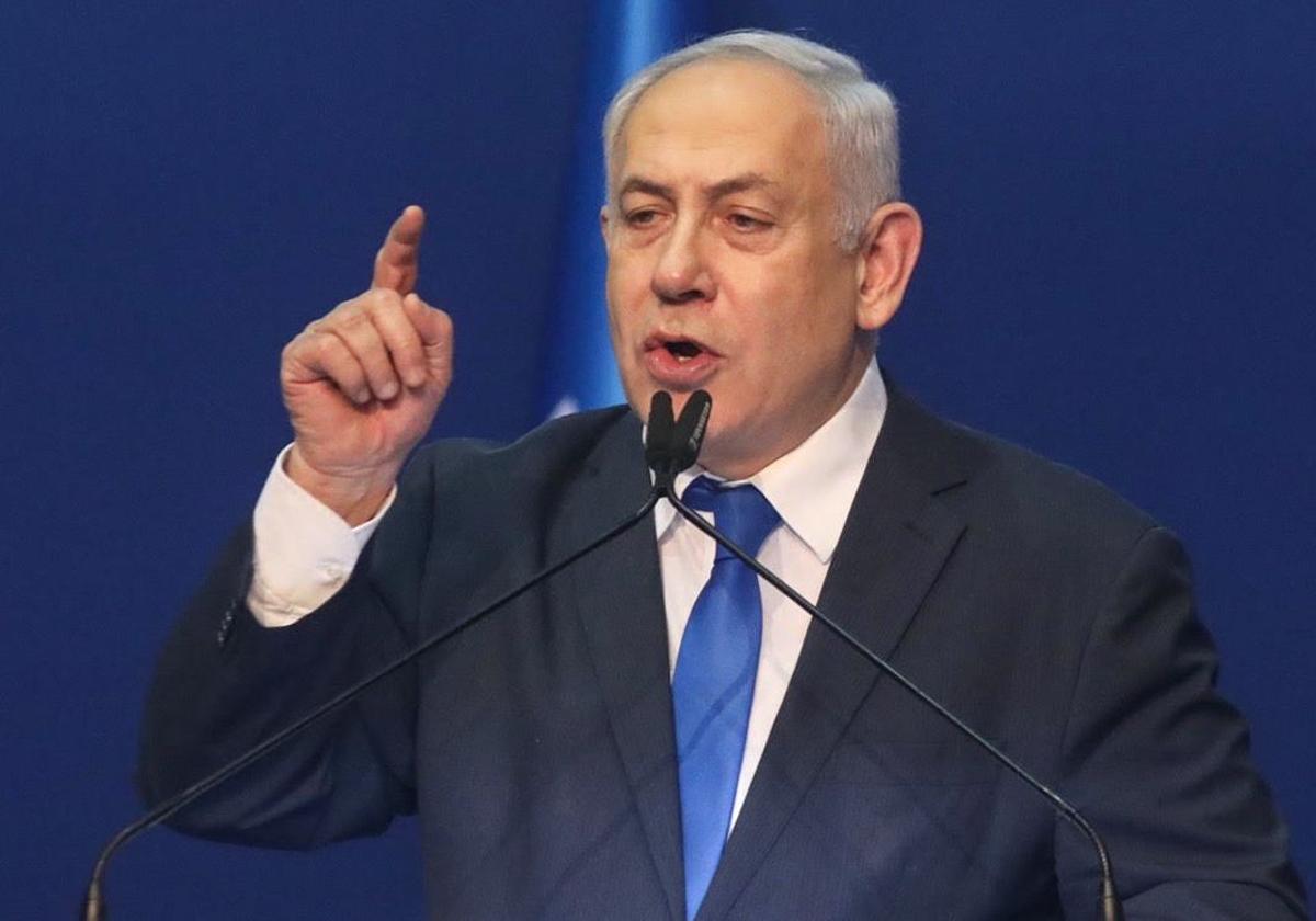 El primer ministro de Israel, Benjamín Netanyahu, en una conferencia en Tel Aviv