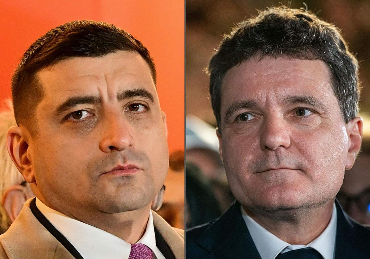 Los candidatos a la presidencia de Rumanía, el prorruso George Simion, y el europeísta Nicusor Dan