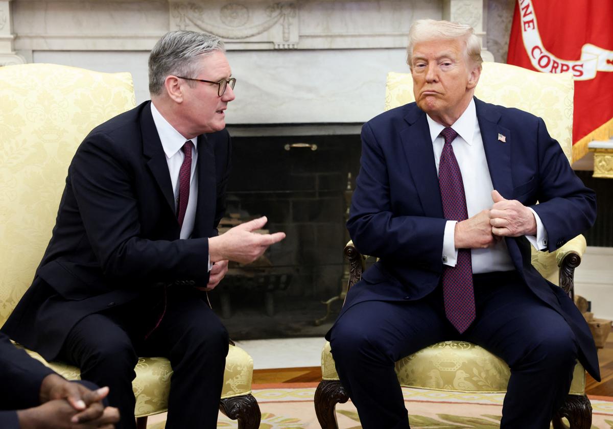 Comparecencia del primer ministro británico, Keir Starmer, junto al presidente Trump en la Casa Blanca
