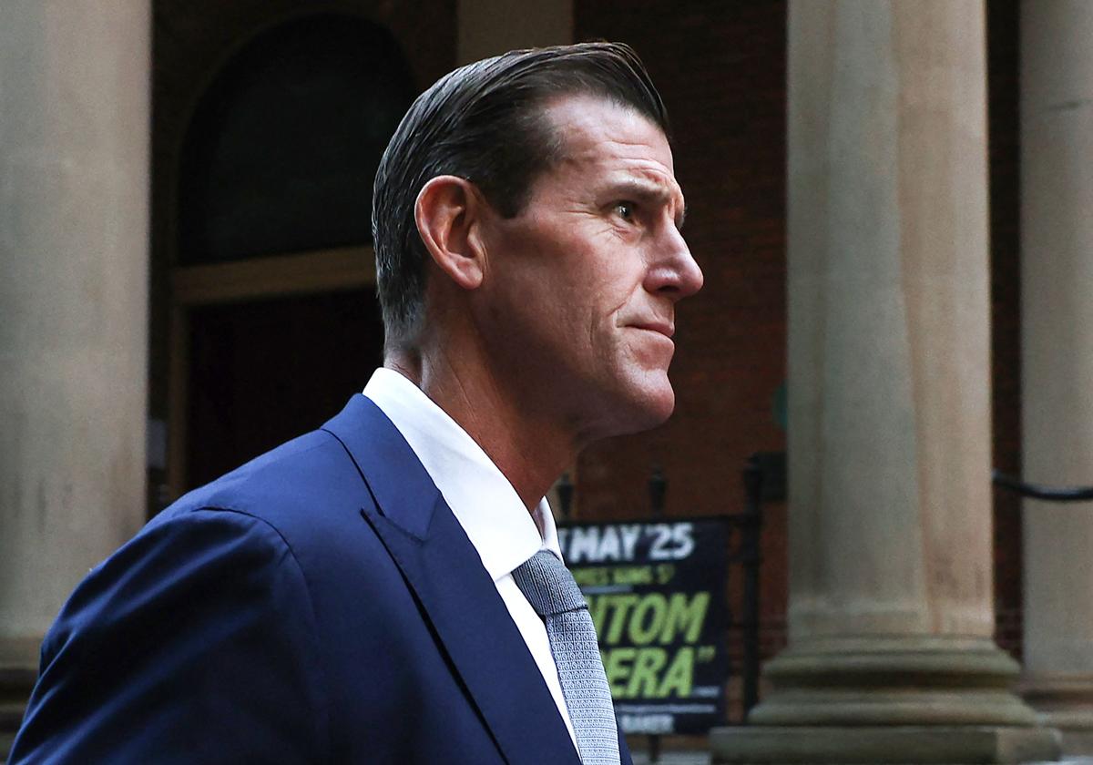 Ben Roberts-Smith a su salida de los juzgados en Sídney, este mes de mayo.
