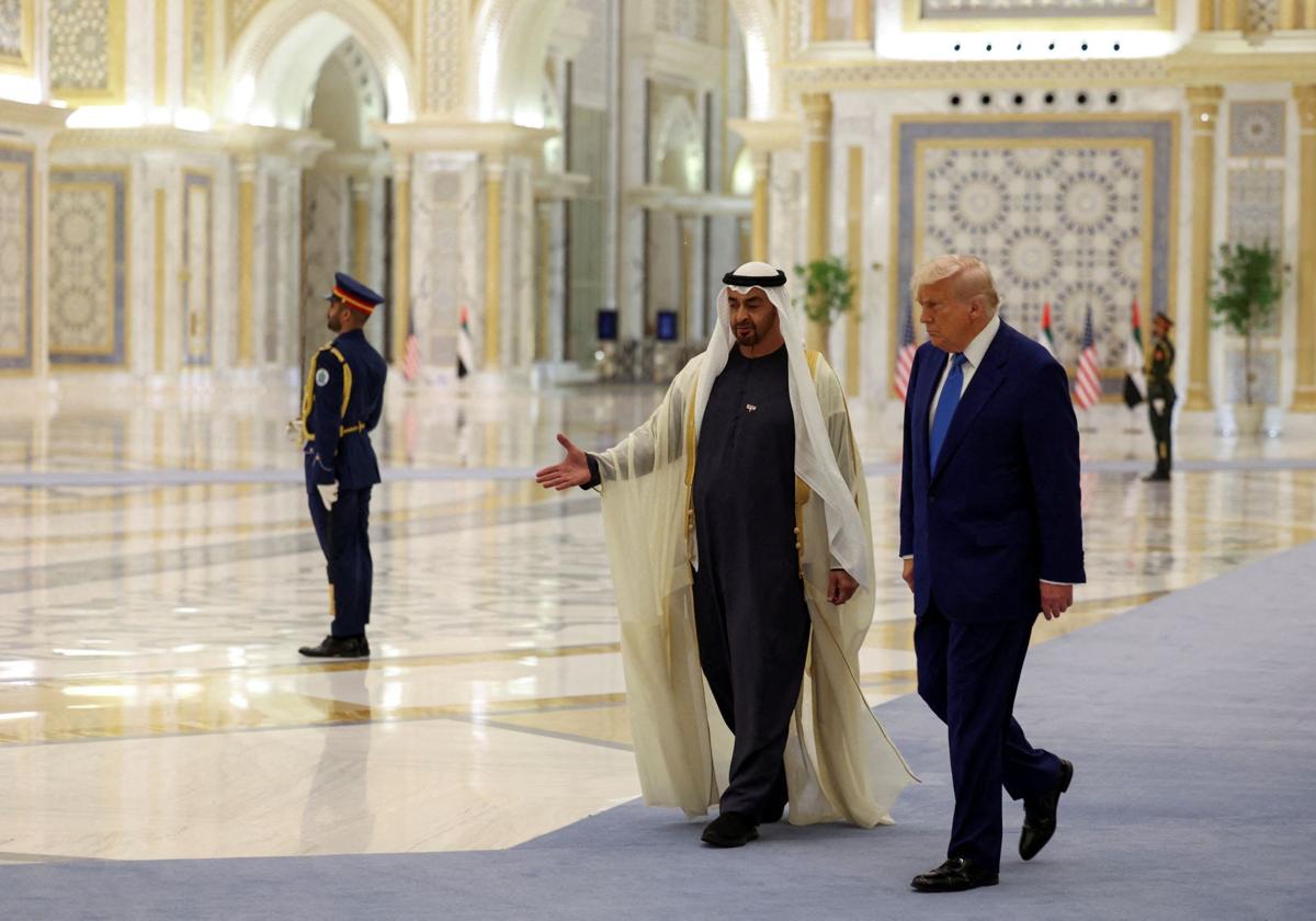 Trump, con el jefe Mohamed bin Zayed Al Nahyan, en Abu Dabi