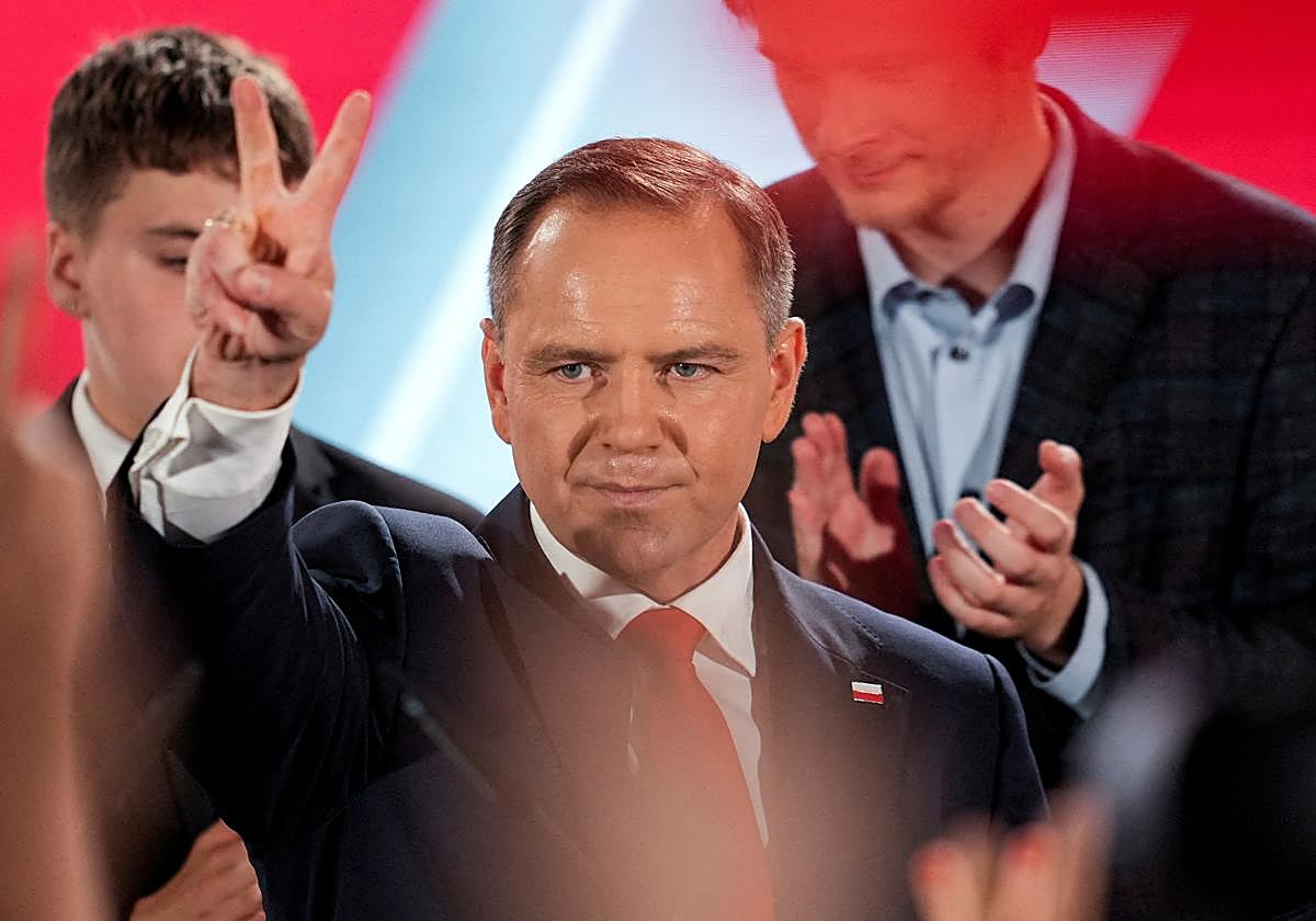 El candidato y ganador de las elecciones presidenciales de Polonia, Karol Nawrocki