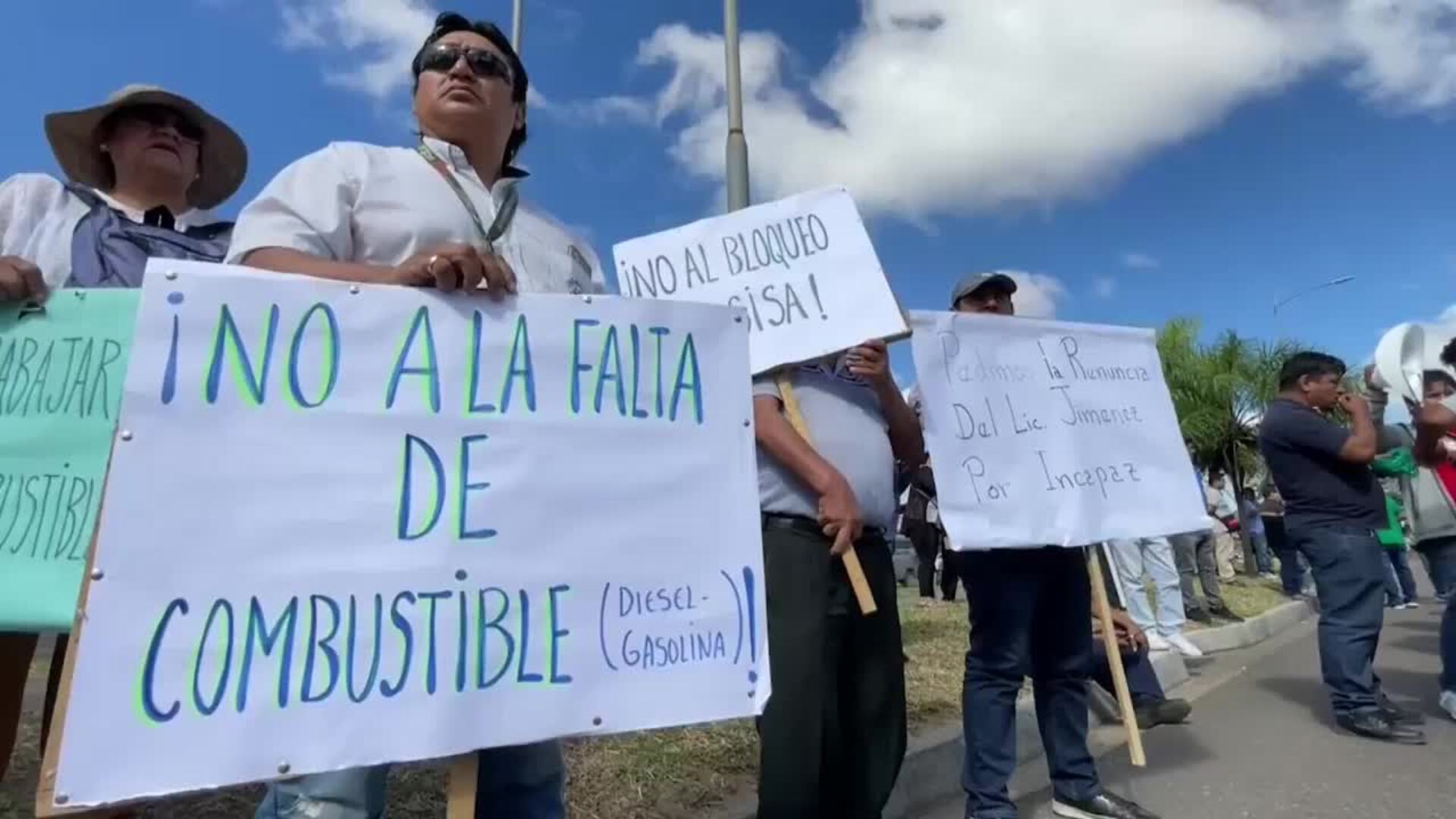 Protesta de transportistas por la falta de combustible se hace en solo ...