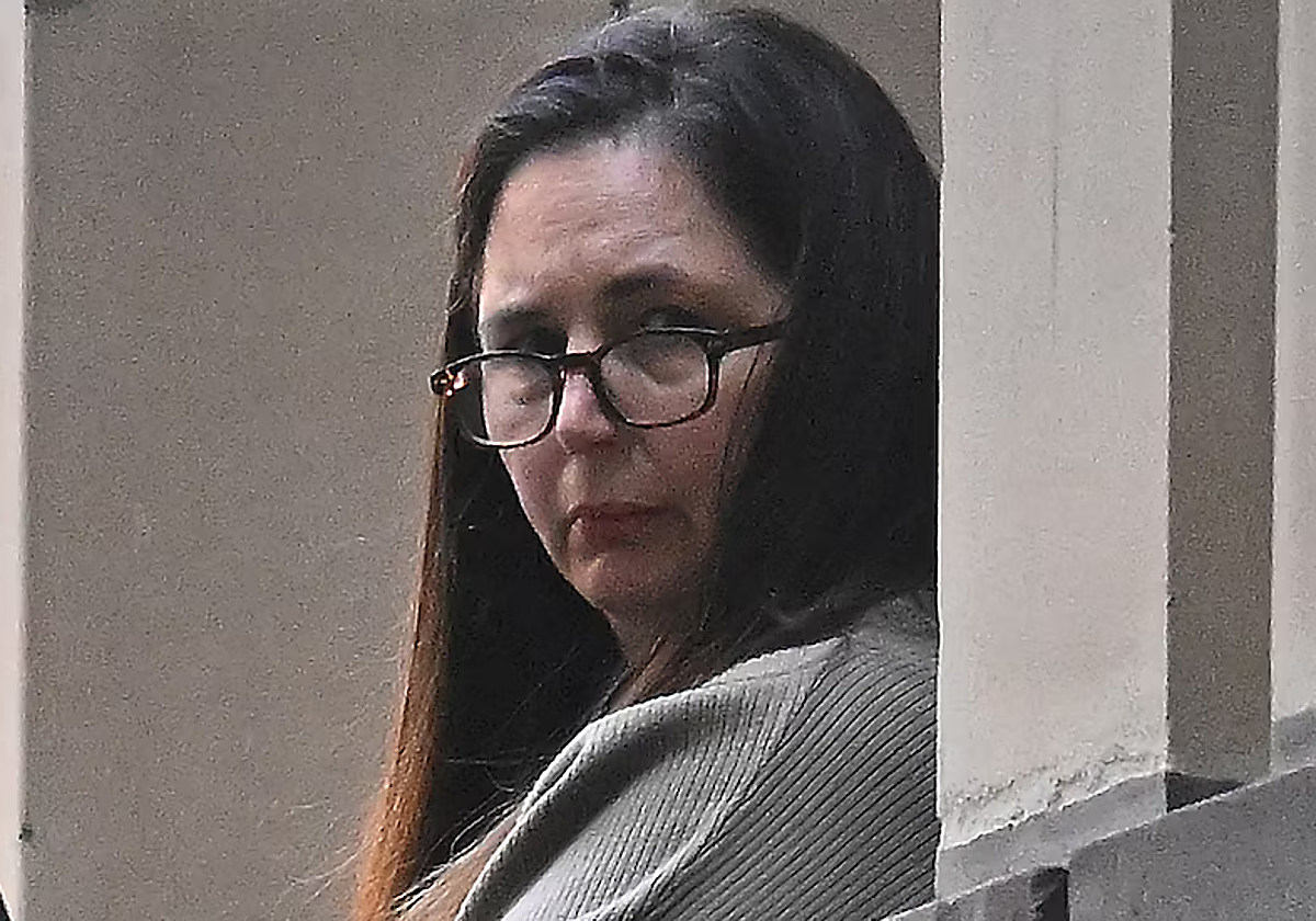 Erin Patterson momentos antes del juicio