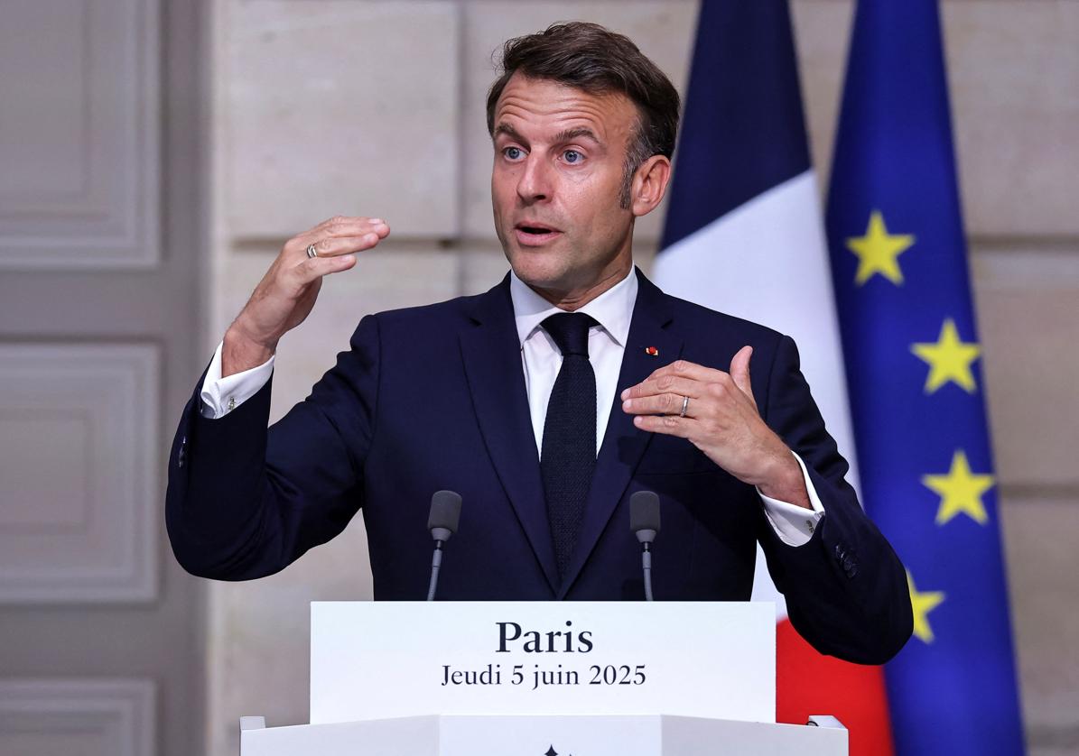 El presidente francés, Emmanuel Macron, ha presionado a Reino Unido para reconocer al Estado palestino