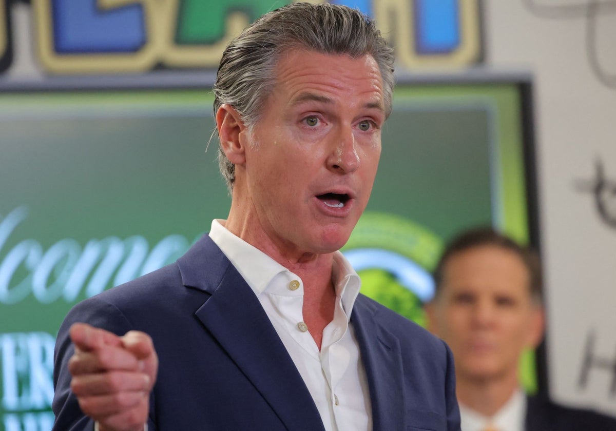 El gobernador de California, Newsom