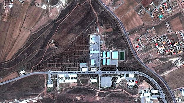 Imagen antes - Arsenal militar de misiles al norte de la ciudad de Tabriz atacado recientemente