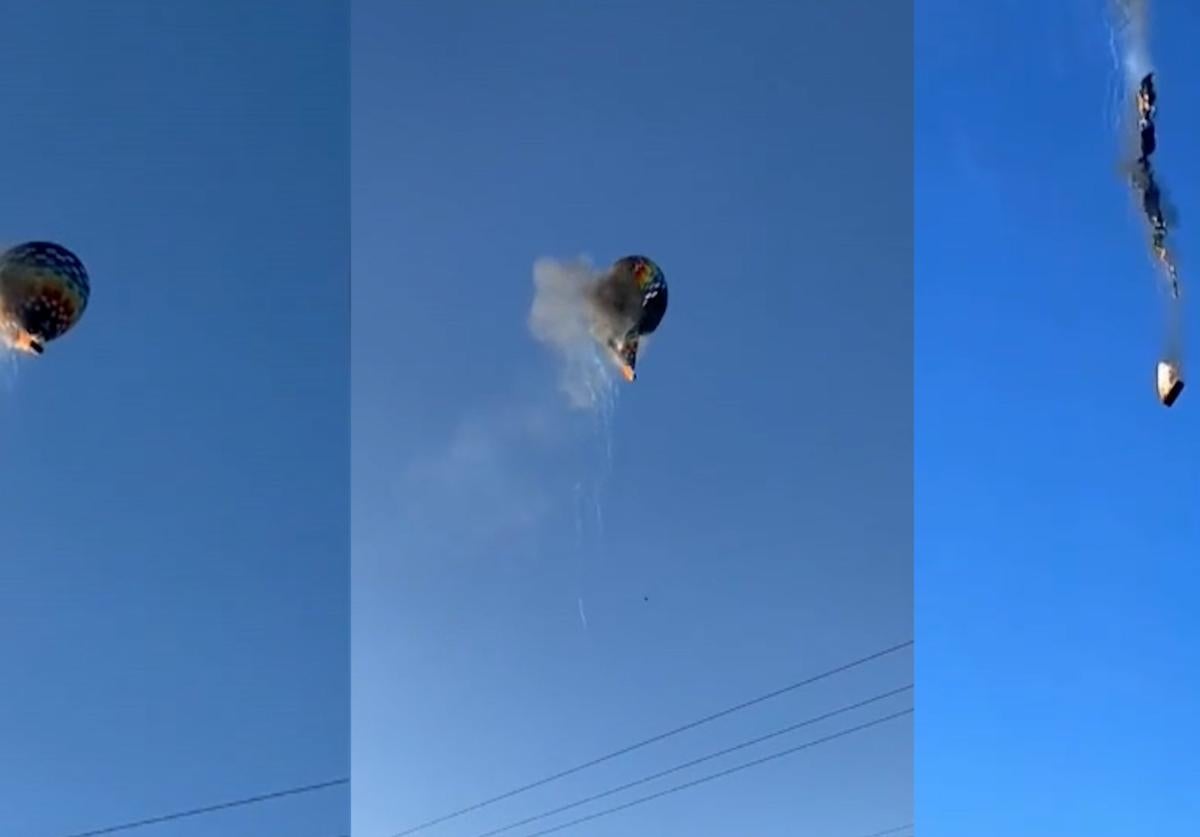 El globo aerostático incendiado en Brasil