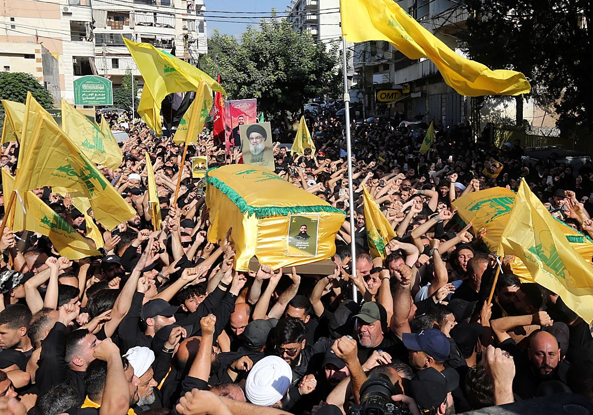 Funeral de Hussein Khalil, ex guardaespaldas del difunto líder de Hizbolá, Nasralá