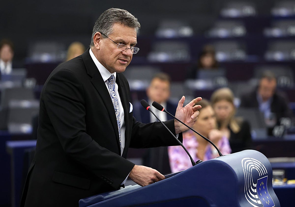 El comisario europeo de Comercio y Seguridad Económica y de Relaciones Interinstitucionales y Transparencia, Maros Sefcovic