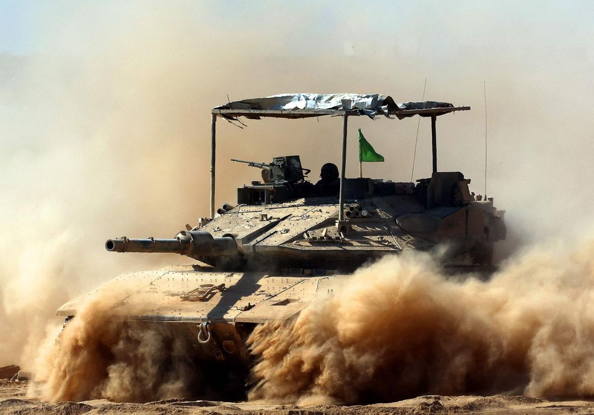 Un tanque desplegado por Israel en Gaza