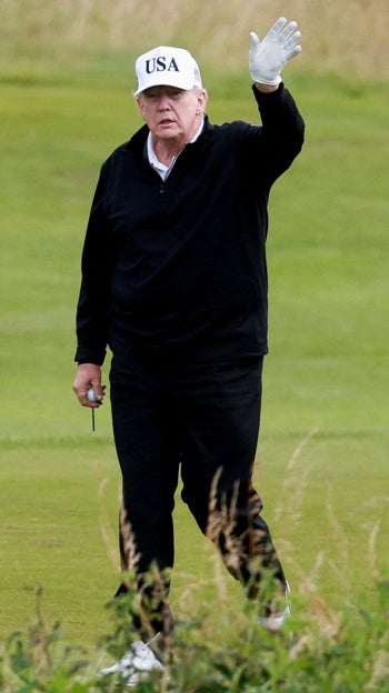 Trump, de visita en Escocia