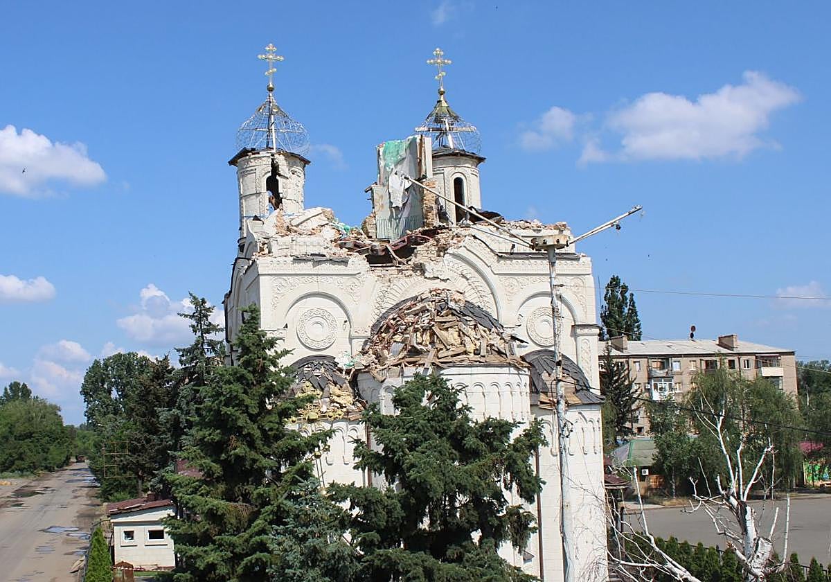 Los bombardeos rusos han destrozado las iglesias de la ciudad