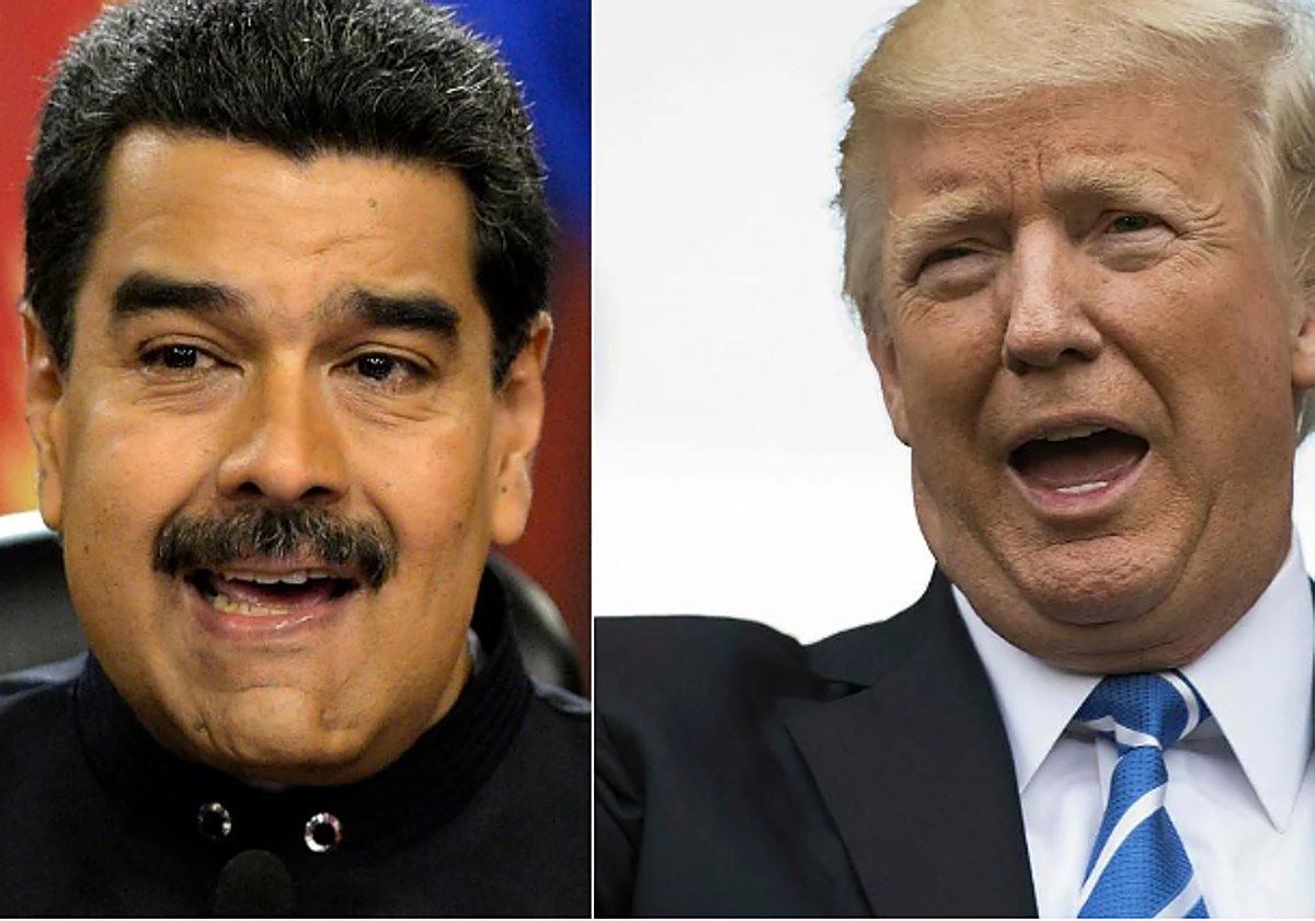 El líder chavista, Nicolás Maduro, y el presidente de EE.UU., Donald Trump