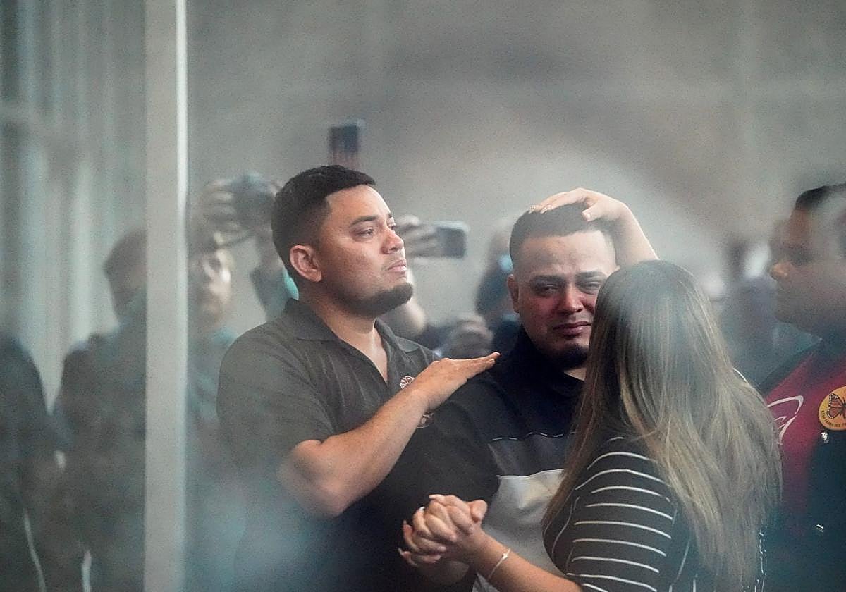 El migrante Abrego García, se presenta para un control en la oficina local del ICE en Baltimore, Maryland, EE.UU.