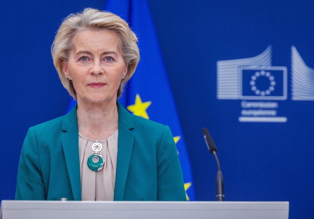 La presidenta de la Comisión Europea, Ursula Von der Leyen