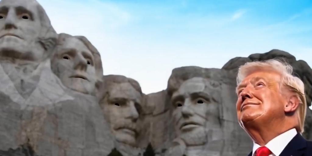 Trump fantasea con esculpir su rostro en el Monte Rushmore