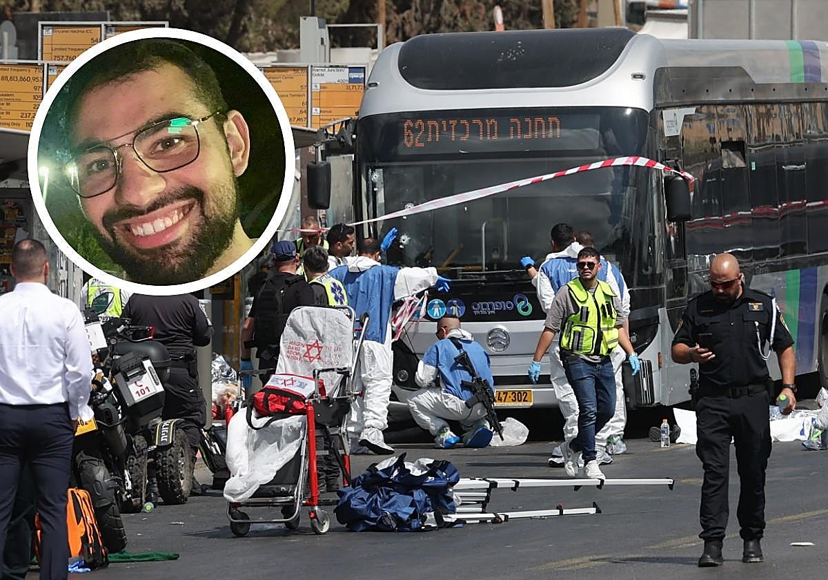 El autobús tiroteado en Jerusalén en un ataque que ha dejado al menos cuatro muertos
