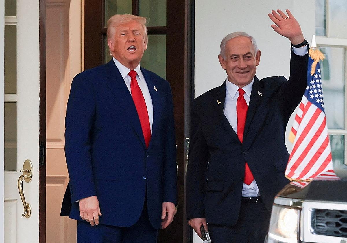 El presidente de EE.UU., Donald Trump, recibió en abril al primer ministro israelí, Benjamin Netanyahu, en la Casa Blanca