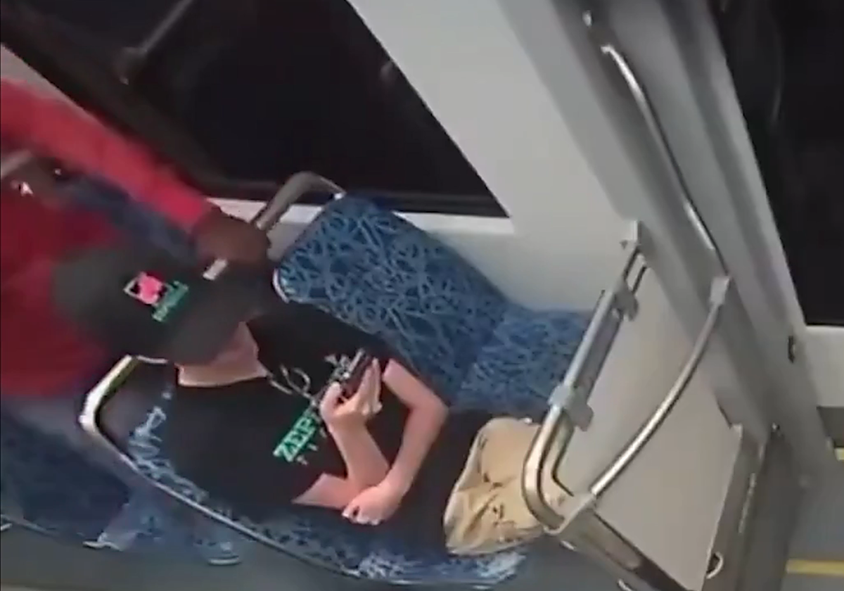 Captura del vídeo difundido del homicidio de Iryna Zarutska