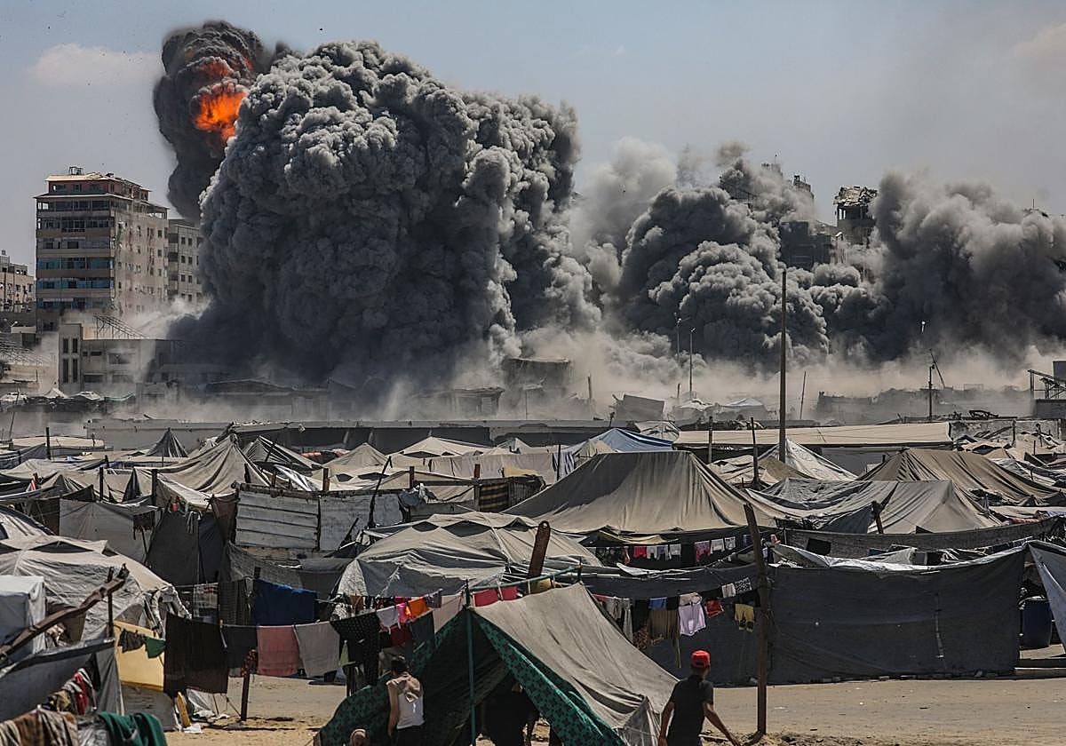 Bombardeo en la Torre Harmony tras un ataque aéreo israelí al oeste de la Ciudad de Gaza el pasado 10 de septiembre