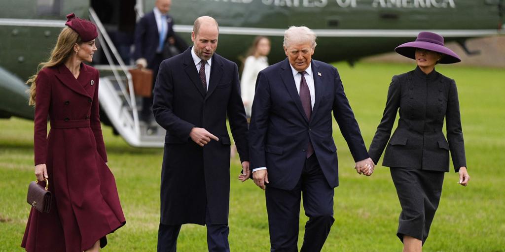 Trump aterriza en Windsor para su segunda visita de Estado con honores militares y saludo real