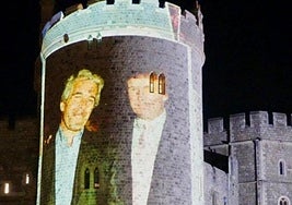 Cuatro detenidos por proyectar imágenes de Trump y Epstein en el Castillo de Windsor