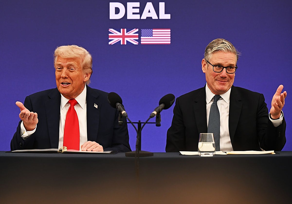 Trump y Starmer lucieron ayer su unidad en su comparecencia conjunta