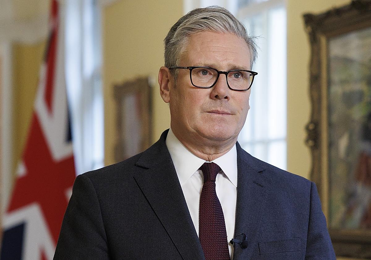 El primer ministro de Reino Unido, Keir Starmer, durante el reconocimiento «formal» de Palestina