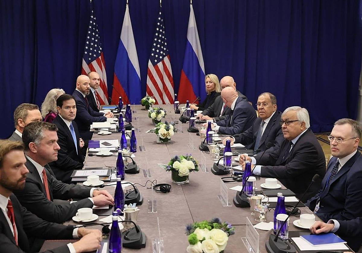 El secretario de Estado estadounidense, Marco Rubio, recibe a su homólogo ruso, Sergéi Lavrovn, en los márgenes de la Asamblea de la ONU en Nueva York