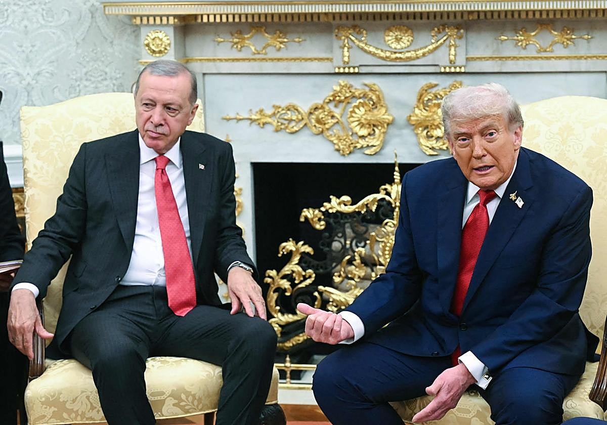 El presidente de EE.UU., Donald Trump, recibe a su homólgo turco, Recep Tayyip Erdogan, en la Casa Blanca