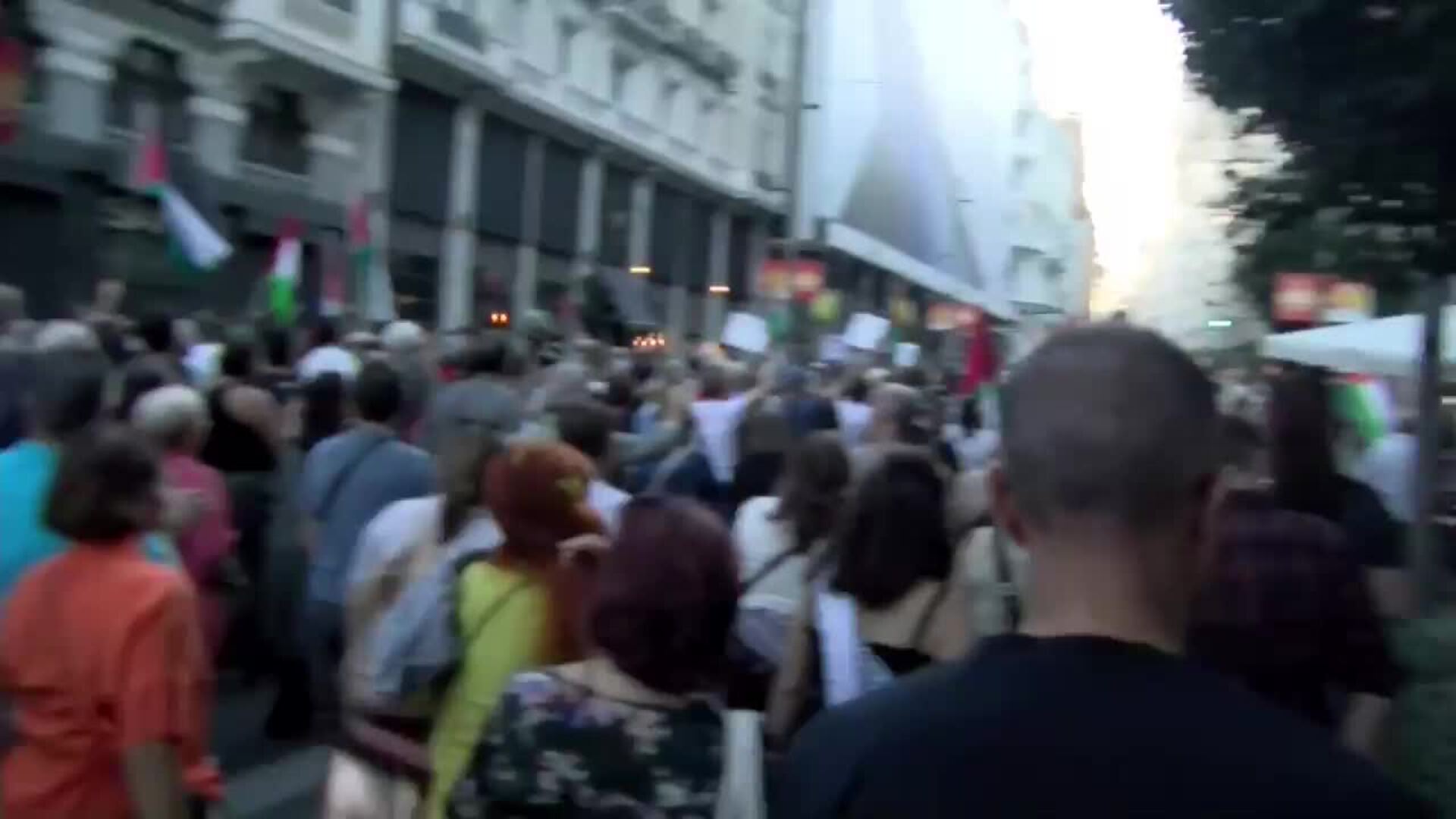 Madrid se llena de banderas palestinas para pedir el fin del &quot;genocidio&quot;
