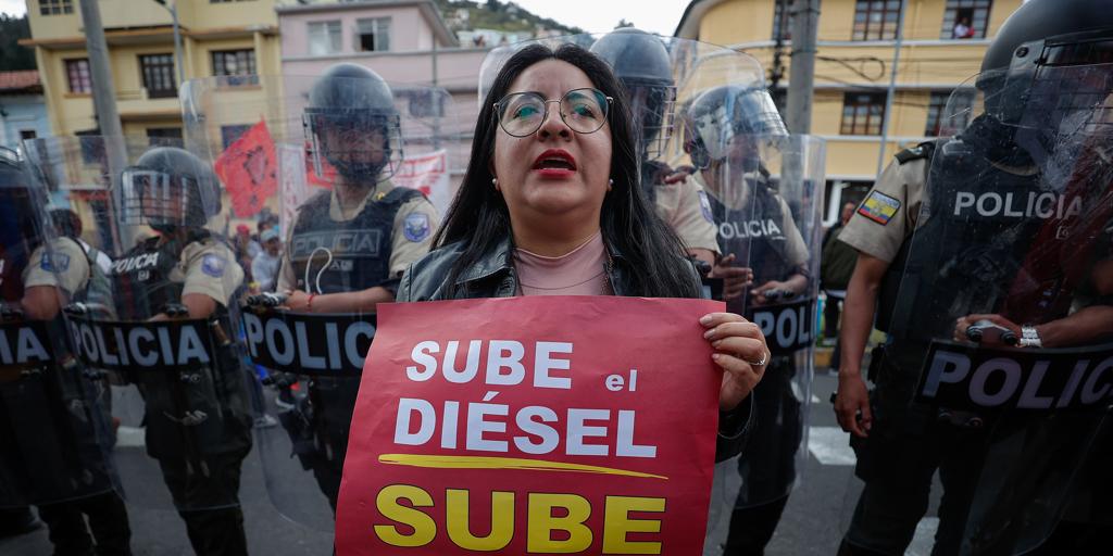 Ecuador decreta el estado de excepción en diez provincias más en medio de las protestas por el fin del subsidio al diésel