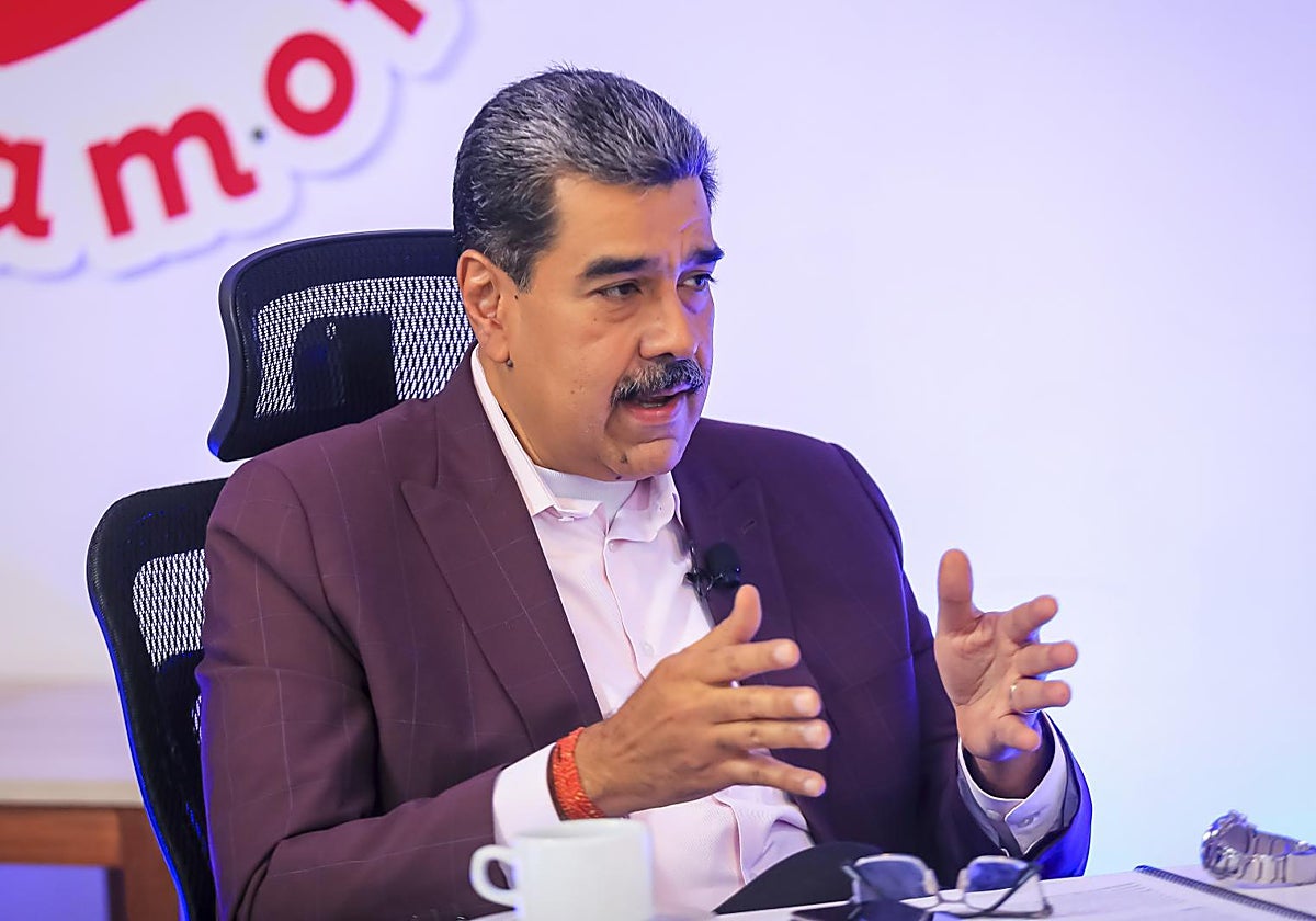 Maduro, hablando durante un acto de gobierno este lunes, en Caracas