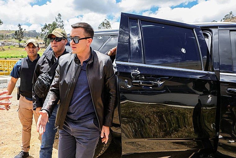 La Fiscalía investiga el caso como un intento de asesinato contra Noboa