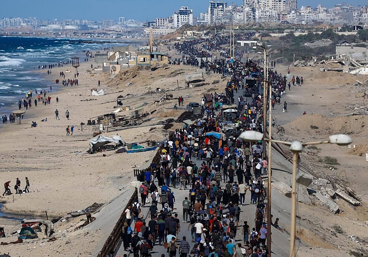 La agencia de defensa civil de Gaza confirma que las fuerzas israelíes han comenzado a retirarse de algunas zonas del territorio, en particular de la ciudad de Gaza y Jan Yunis