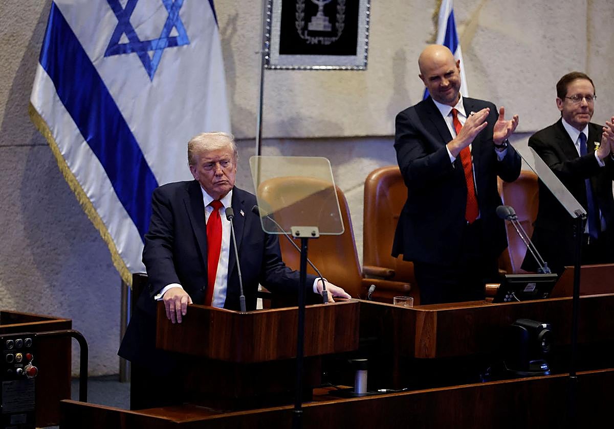 El presidente de Estados Unidos, Donald Trump, se dirige a la Knéset en Jerusalén