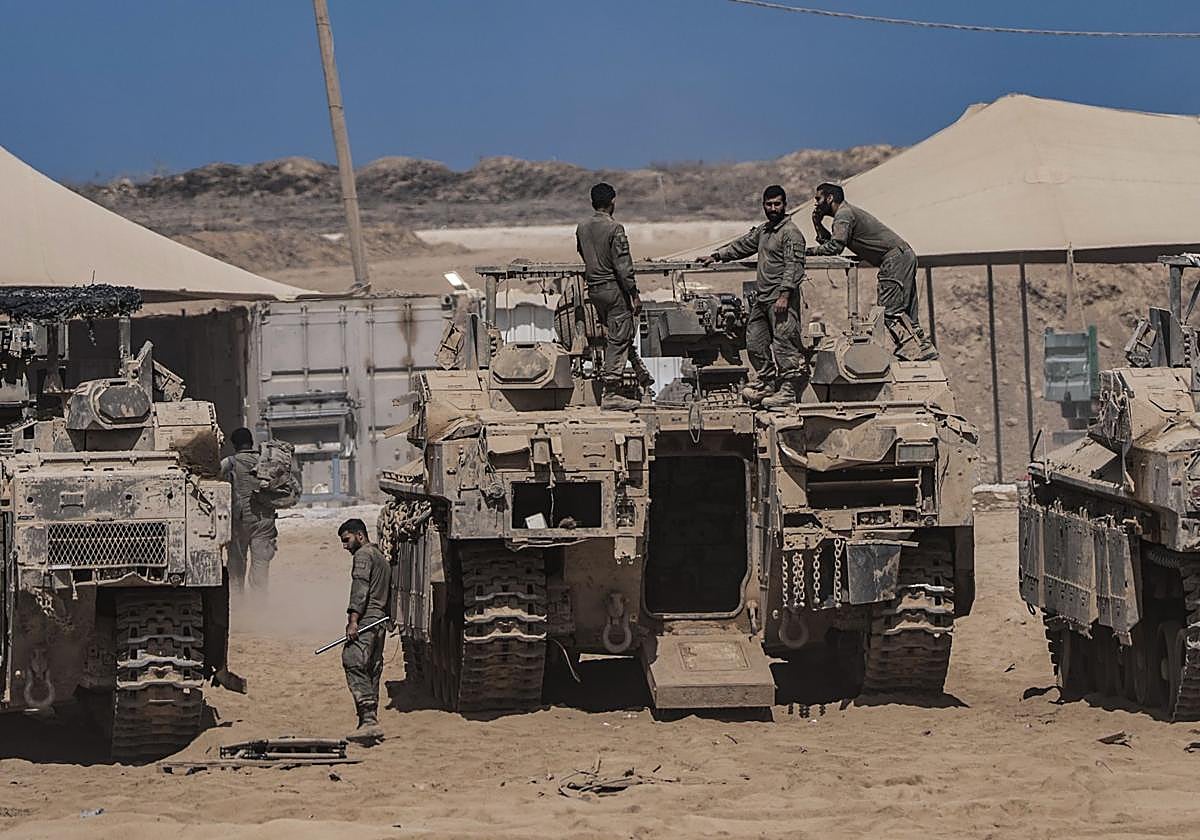 El Ejército de Israel se retiró a la línea amarilla designada en el acuerdo alcanzado por Tel Aviv y Hamás