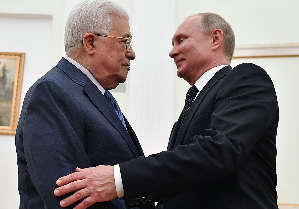 Putin y Abás reunidos en el Kremlin, en 2018